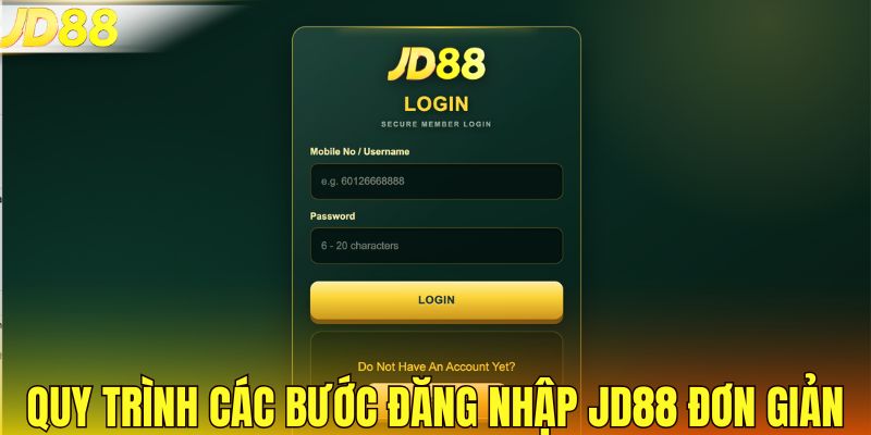 Quy trình các bước đăng nhập JD88 đơn giản